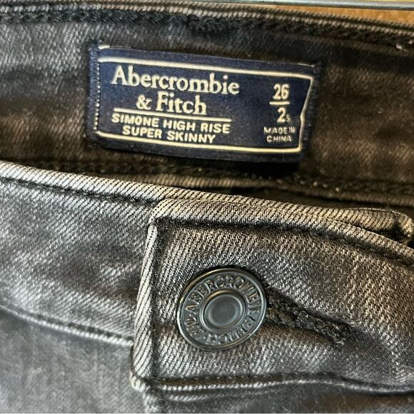 Abercrombie & Fitch Denimcl Simone High Rise Super Skinny jeans Black - Picture 4 of 7